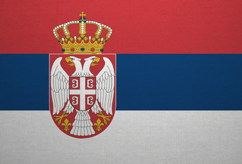 serbian flag - obrazy, fototapety, plakaty