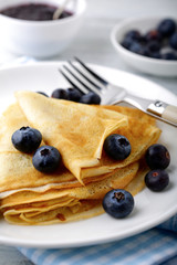 Pancakes with forest berries