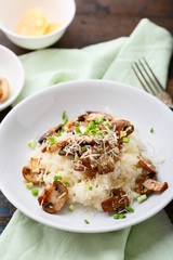 Risotto with mushroom and cheese