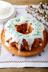 Delicious Easter cake in the icing
