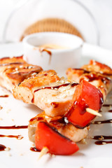 Japanese kebabs with salmon