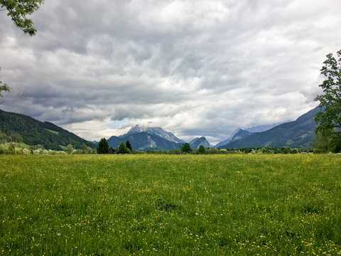Panoramic view in National Park Gesäuse, Styria, Austria