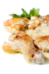 Roasted chicken legs