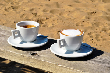 Kaffee am Strand