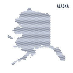 Vector hexagon map of State of Alaska on a white background