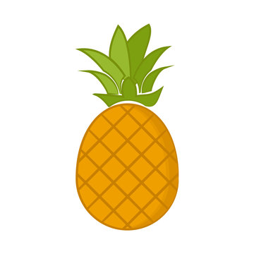 Pineapple icon. Vector illustration of tropical fruit