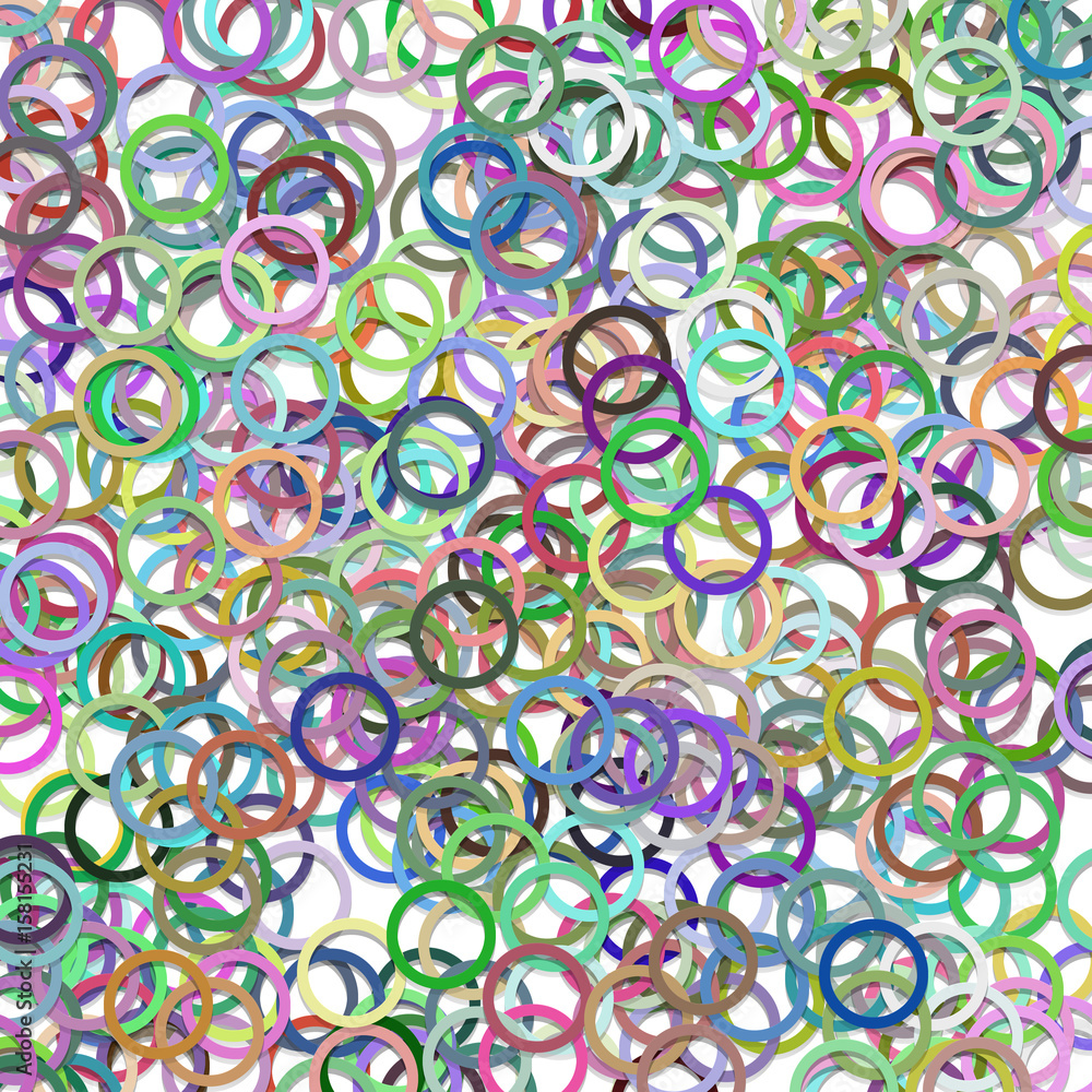 Poster Multicolored abstract chaotic circle background