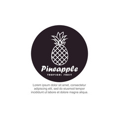 Pineapple logo design vector template