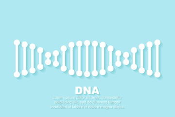 Vector illustration of abstract DNA strand symbol