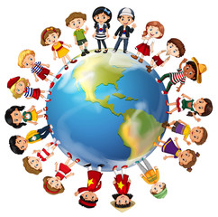 Children from many countries around the world