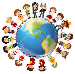Fototapeta premium Children from many countries around the world