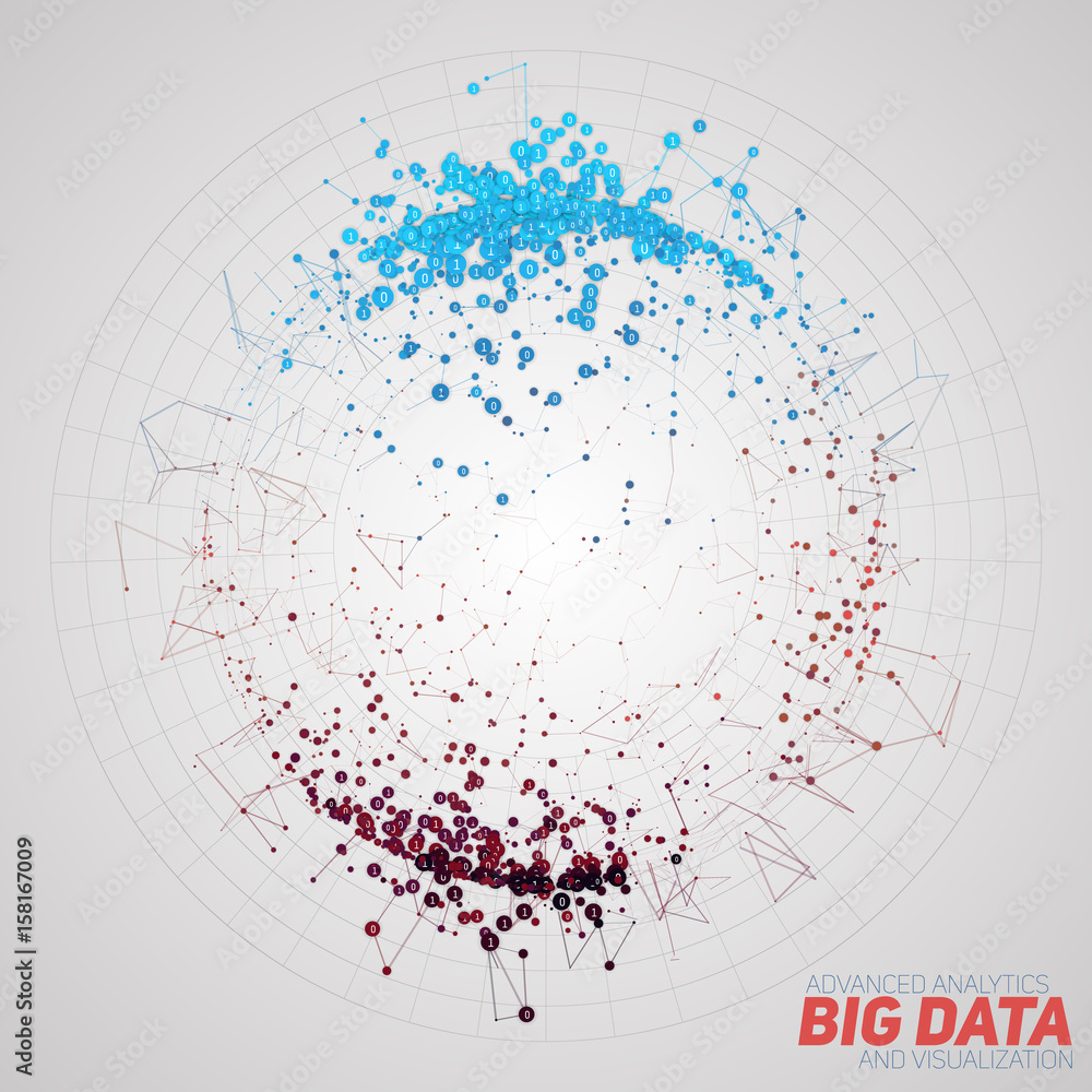 Aufkleber vector abstract round big data visualization. futuristic infographics design. visual information com
