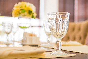 Elegant served table indoors