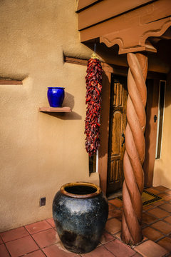 Adone walled home in Santa Fe New Mexico