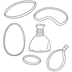 vector set of rubber band