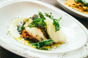 Seabass or Barramundi fish meat steak