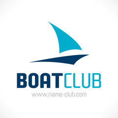 Obraz premium logo club nautique bateau