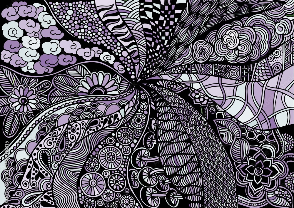 Poster abstract colored background consisting of different shapes