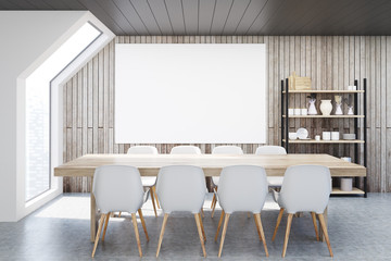 Dining room attic, wood