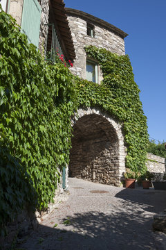 Village of Olargues Languedoc France. Arch
