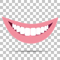 Vector image smiling on a transparent background.