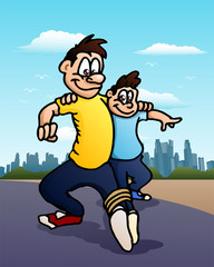 playing racing tied leg