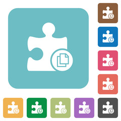 Fototapeta premium Copy plugin rounded square flat icons