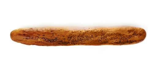 Baguette on white