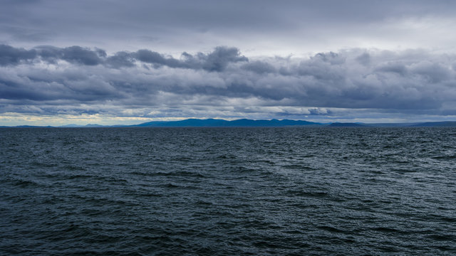 Fototapeta Storm on the sea after a rain.