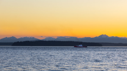 Olympic Mountains Sunset