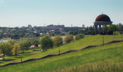 gazebo stands on a hill