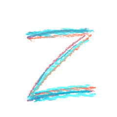 Single hand drawn letter isolated