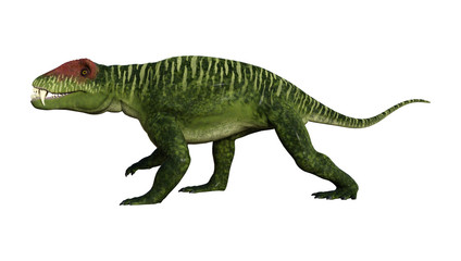 3D Rendering Dinosaur Doliosauriscus on White