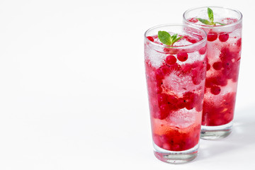 Homemade lemonade red currant