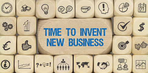 Time to Invent new Business / Würfel mit Symbole