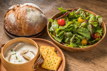 クラムチャウダー　ボストン風　 clam chowder