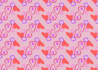 Hearts seamless pattern