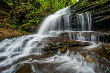 Fototapeta na wymiar Onondaga Falls, at Ricketts Glen State Park, Pennsylvania.