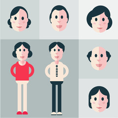 Male and female characters