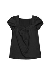 black satin blouse, isolated on white background