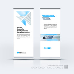 Abstract business vector set of modern roll Up Banner stand desi