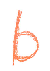 Single hand drawn letter isolated