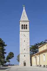 Fototapeta na wymiar Pfarrkirche des Hl. Pelagius mit Kirchturm