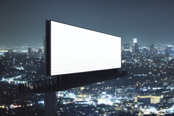 Empty banner in night city side