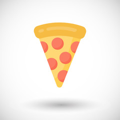 Pizza slice vecot flat icon