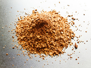 Coffee on black background