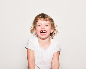 Girl on White Background