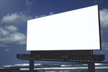 Fototapeta premium Empty billboard in sky