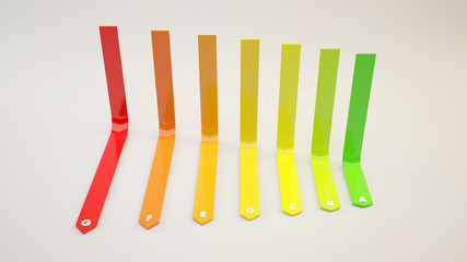 3D rendering Energy efficiency concept illustration