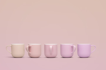Pink cup on a pink background